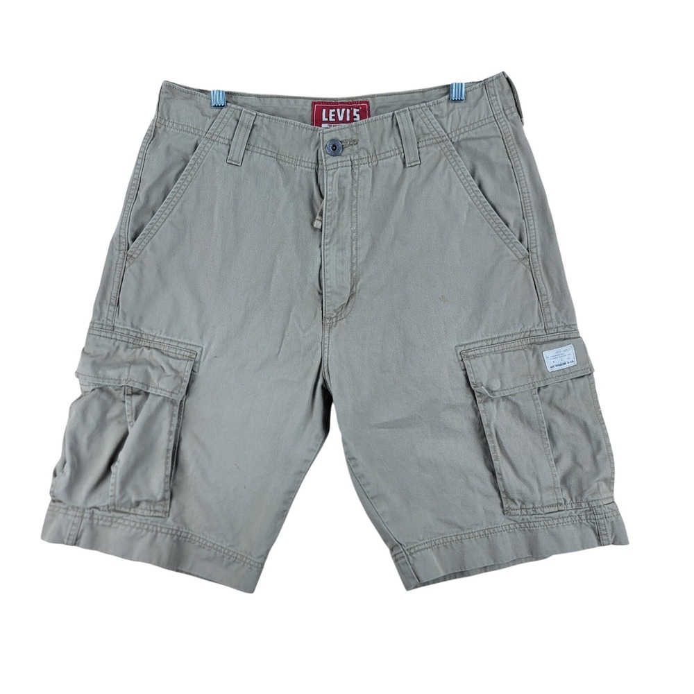 Levi's Cargo Shorts Mens W34 (Fits: 34) Tan Khaki Cotton Utility Pockets 0990